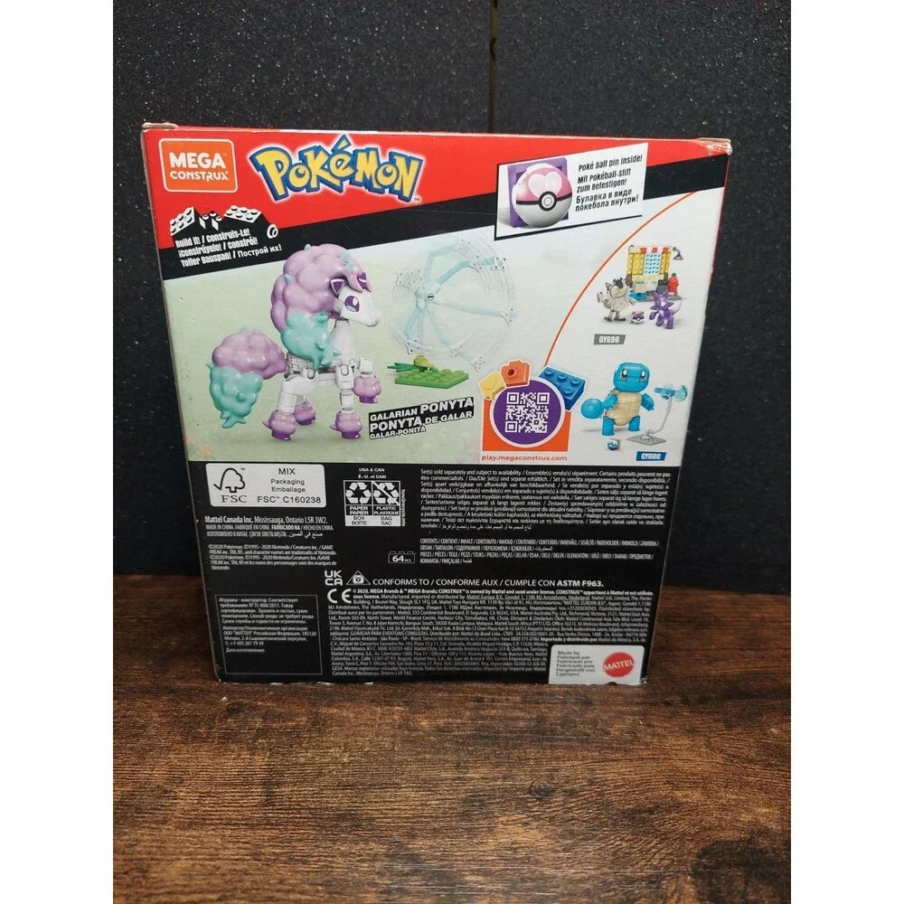 Mega Construx Pokemon Ponyta Galarian GYG94 64Pcs 6+ Wonder Builders